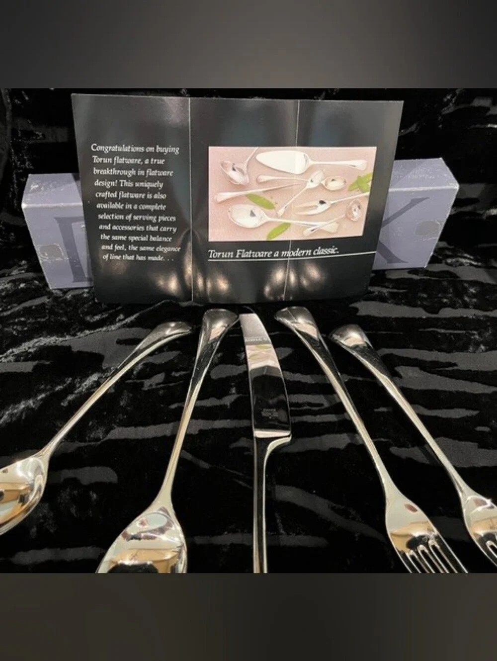 Dansk Torun 5 Piecec Flatware Set New In Box‎ & Never Used Rare Find!